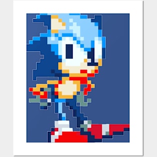 The 16 Bit Blue Blur Posters and Art